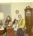 Mary, Karla, Gayle  with Carl and Grandfather clock he built